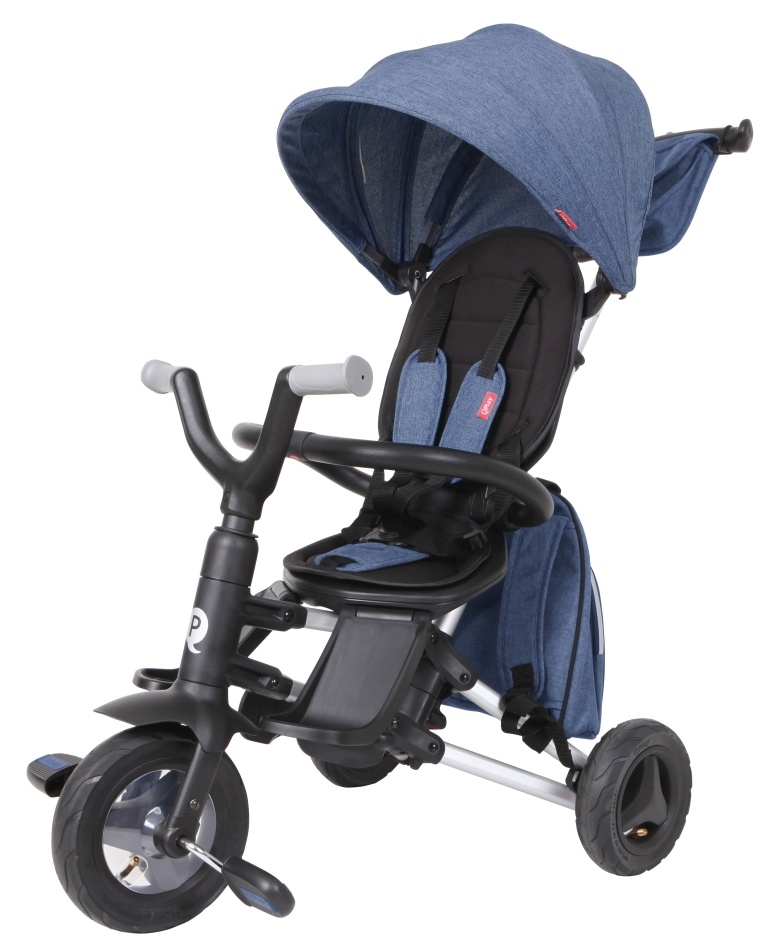 Tricicleta ultrapliabila copii Qplay Nova Plus Rubber Blue