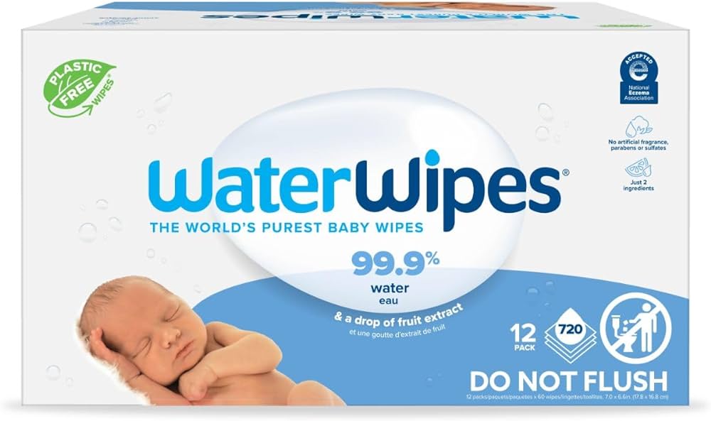 Șervețele umede Biodegradabile Water Wipes,12 pachete x60 Buc, 720 Buc