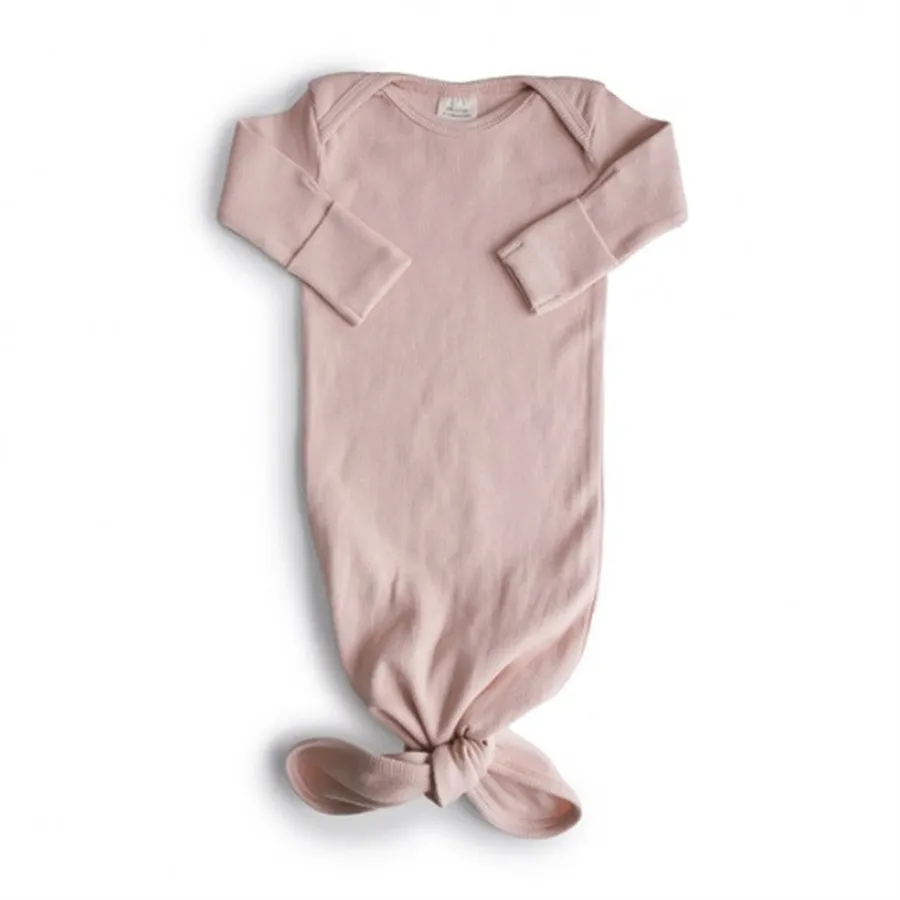 Body din bumbac organic cu nod Blush, Mushie