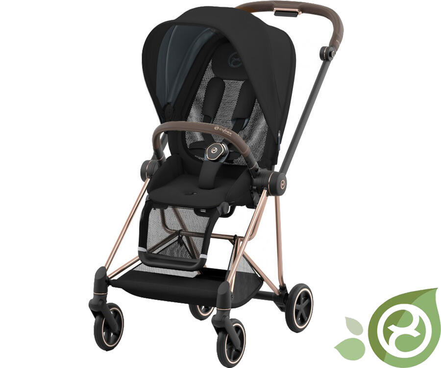 Carucior Cybex Mios cadru Rose Gold, Onyx Black