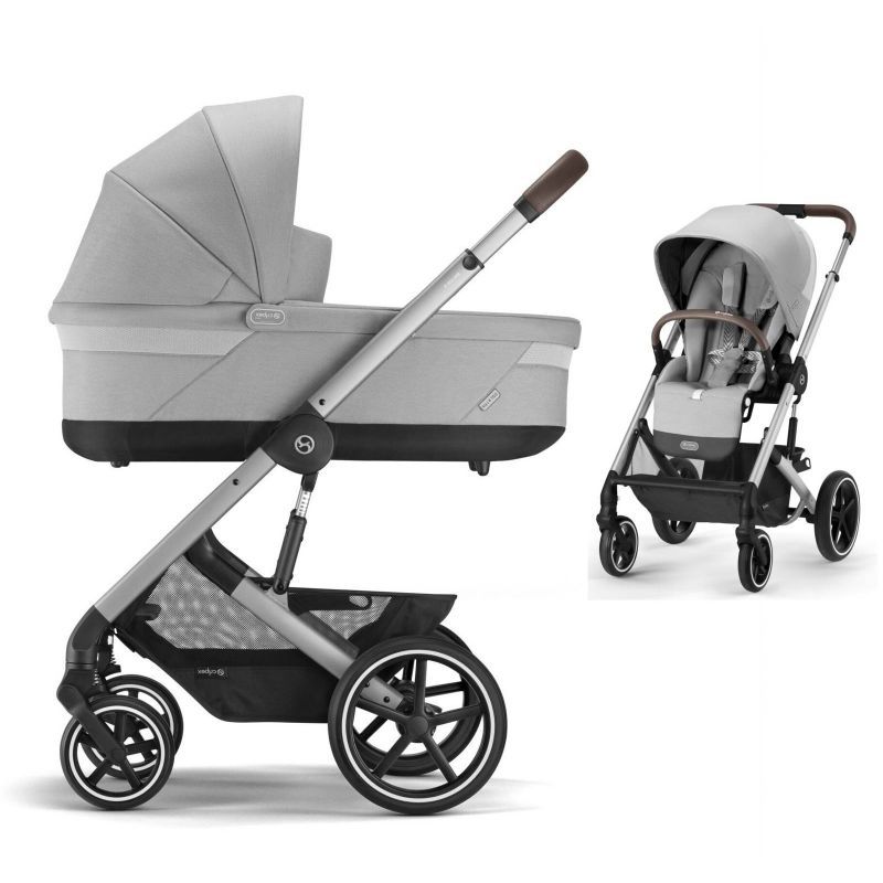 Carucior 2 in 1 Cybex Balios S Lux Lava Grey cadru aluminiu New* [traducere în curs]