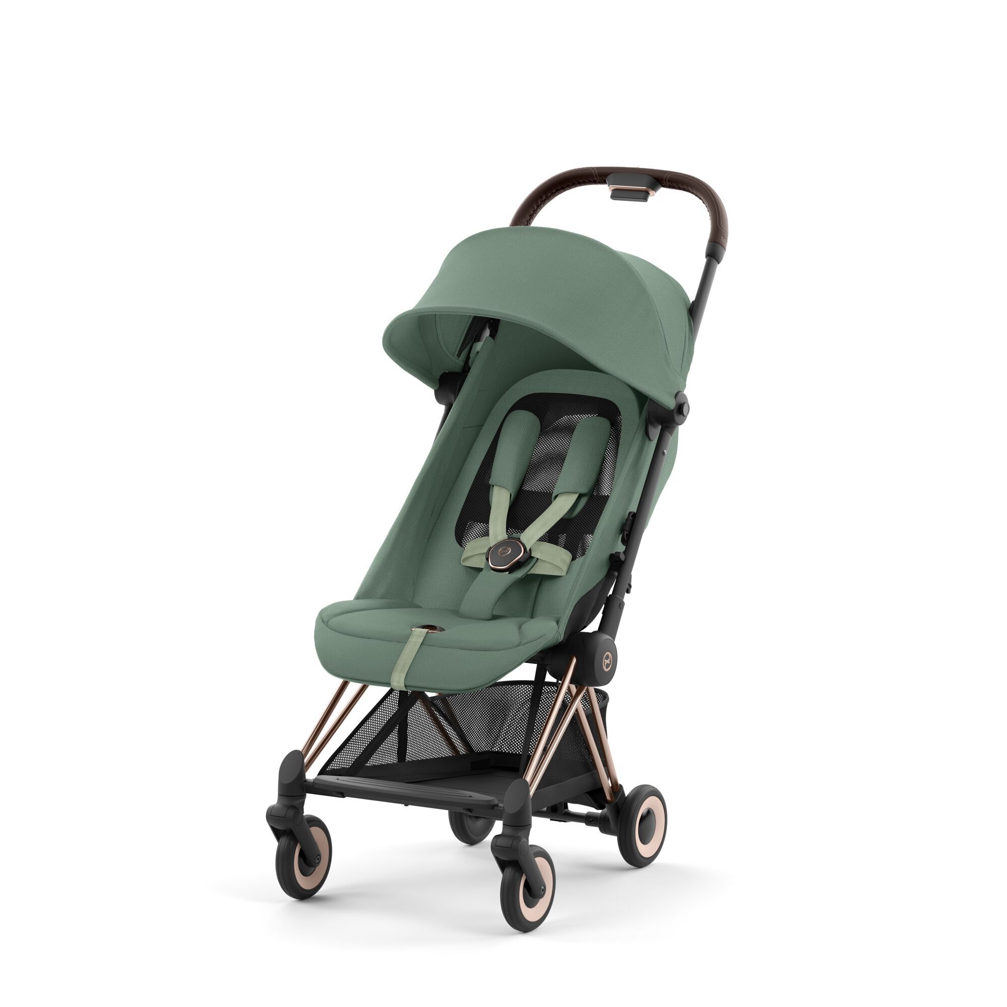 Cybex Carucior ultracompact Coya Leaf Green cadru Rosegold