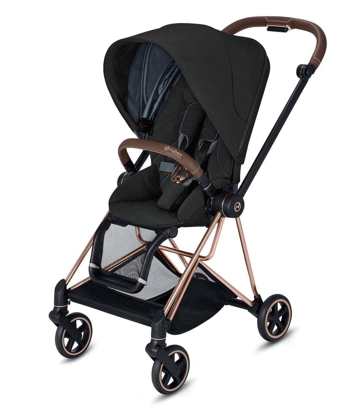 Carucior Cybex Mios cadru Rose Gold, Deep Black