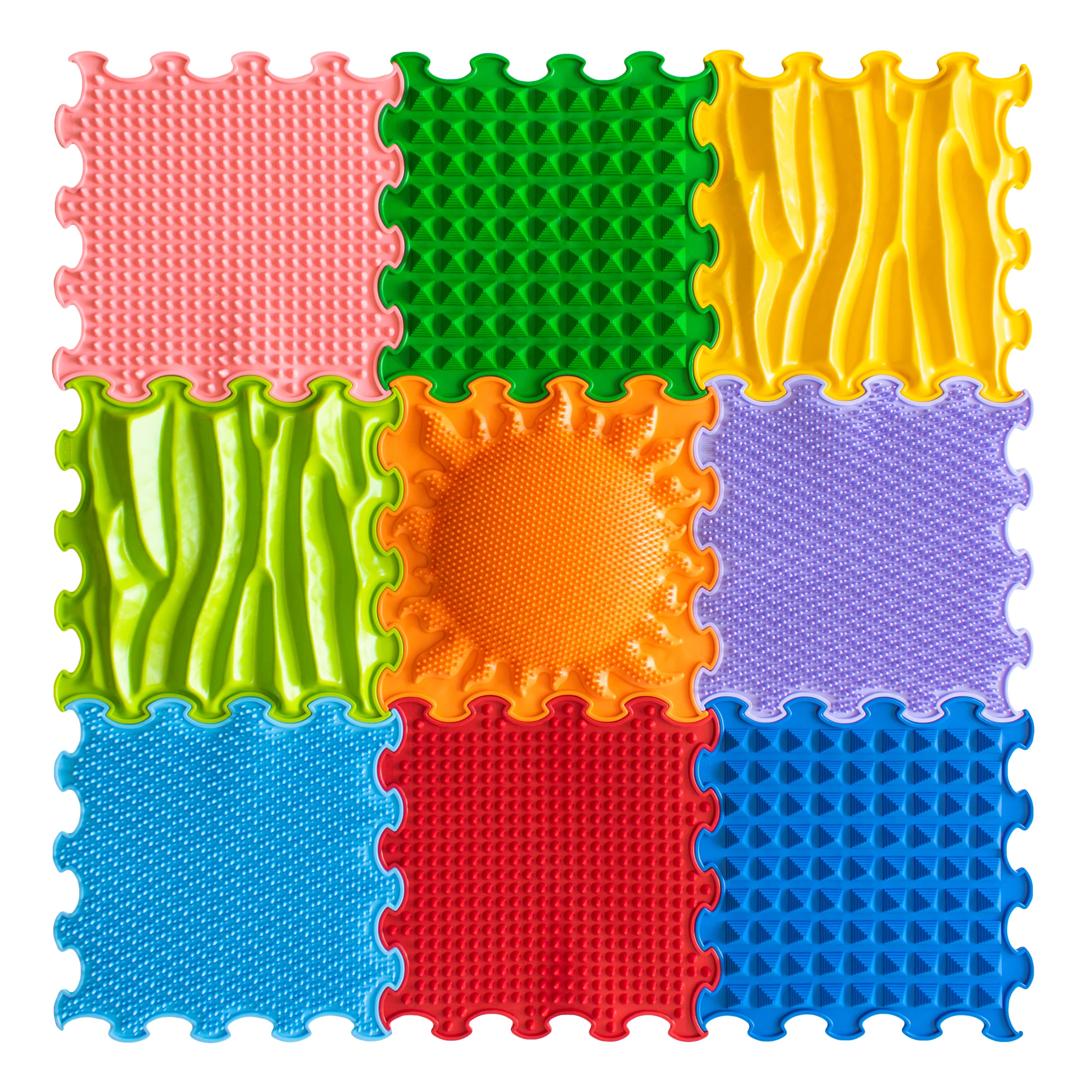 Covoras Ortopedic-Puzzle STIMULATIVE RAINBOW (9 piese), Ortoto