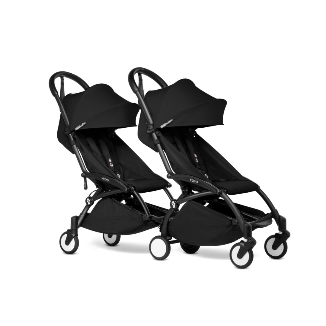 C rucior dublu BABYZEN YOYO pachet culoare 6 6 cadru negru color pack Negru Carucioare pentru gemeni C rucioare NewKids