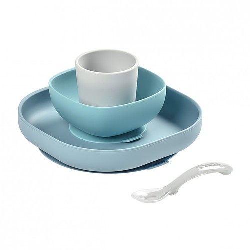 Beaba Набор посуды (2 тарелки, стакан, ложка) Silicone Meal Set - Jungle