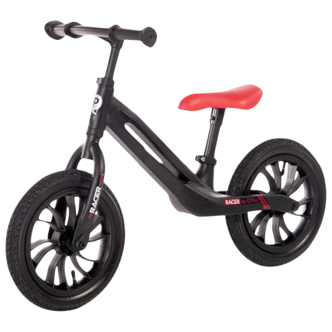 Bicicleta fara pedale Balance bike Qplay Racer roti gonflabile Negru/rosu