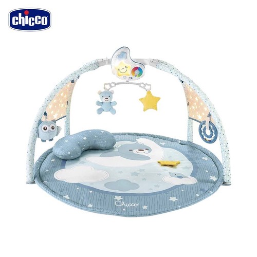 Salteluta de activitati 3 in 1 cu proiectie Chicco Enjoy Colors, Blue, 0luni+