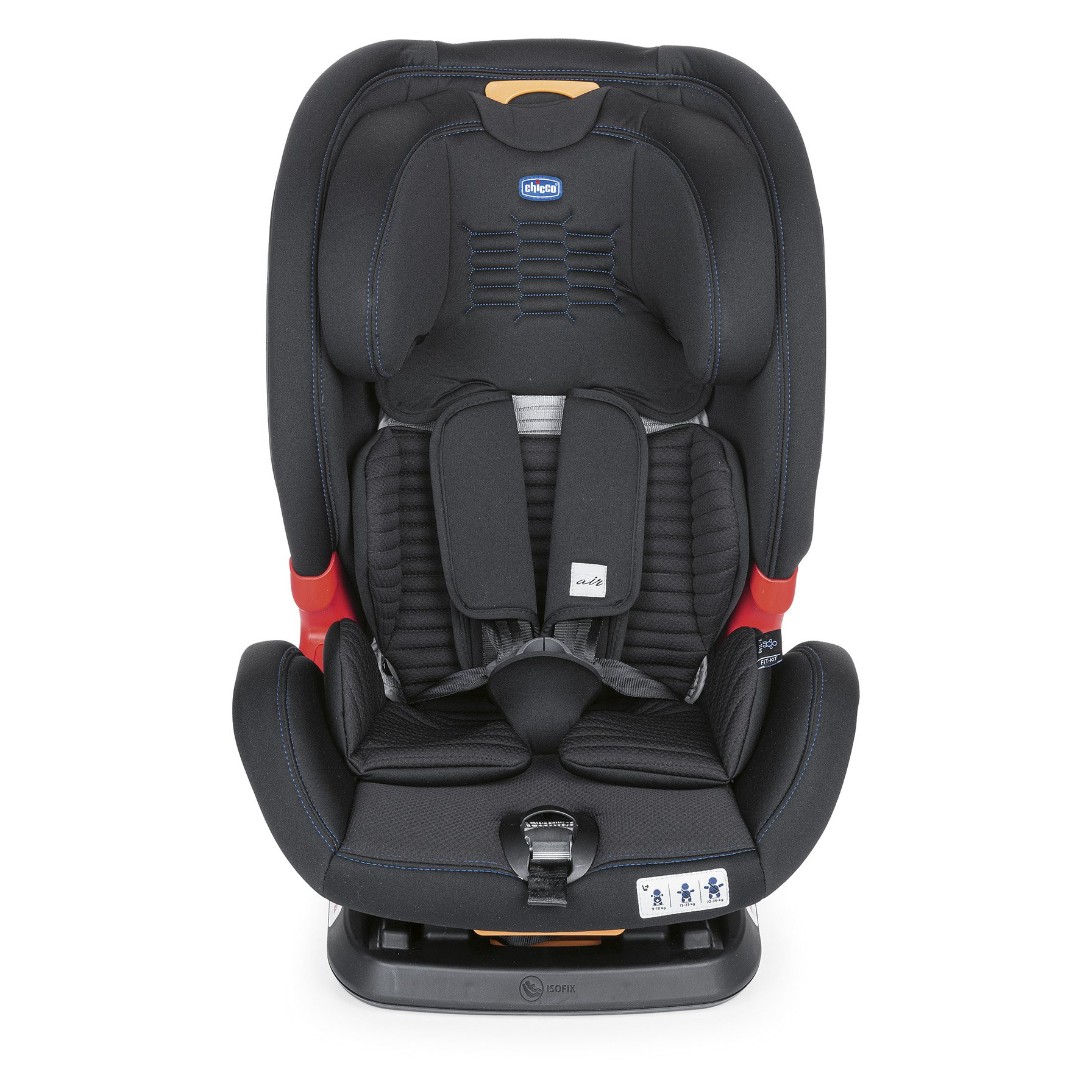 Chicco Scaun auto cu Isofix Akita Fix, Black Air (Negru), 76-150 cm