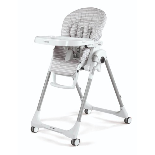 Scaun de masa Prima Pappa Zero Follow Me Linear Grey, Peg Perego