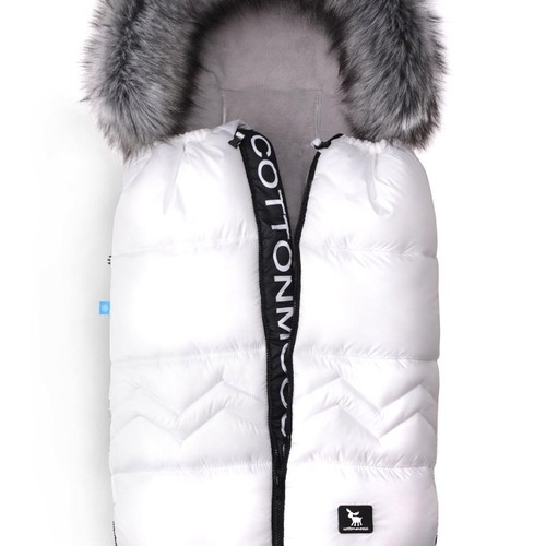 Husă de iarnă Cottonmoose pentru cărucior 0-36 luni North, White