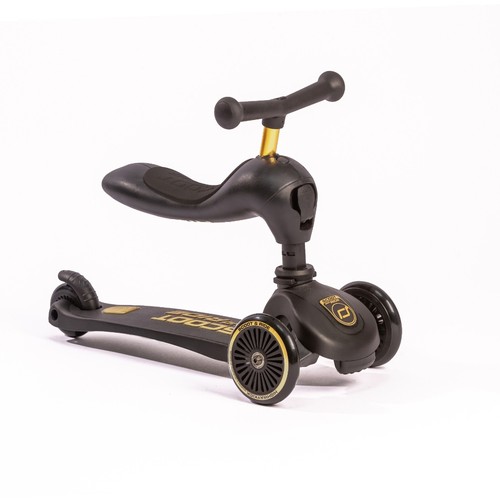 Trotineta copii transformabila 2 in 1 HighwayKick 1 Lifestyle Black Gold Limited Scoot & Ride