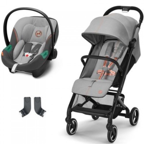 Carucior sport 2 in 1 Cybex Beezy/Aton S2 Travel System Lava Grey