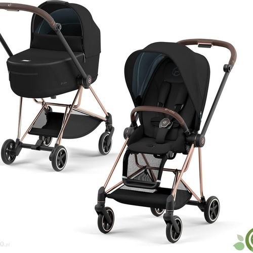 Коляска 2 в 1 Cybex Mios шасси Rose Gold, Onyx Black