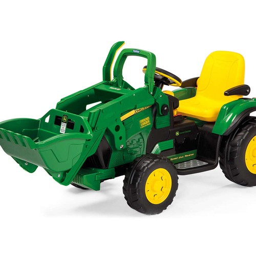 TRACTOR ELECTRIC PEG PEREGO JD GROUND LOADER, 12V, 3 ANI +