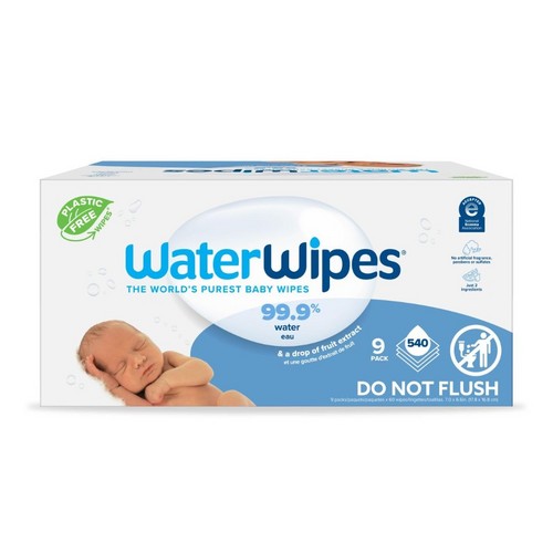 Șervețele umede Biodegradabile Water Wipes, SoapBerry, 9 pachete x60 Buc, 540 Buc