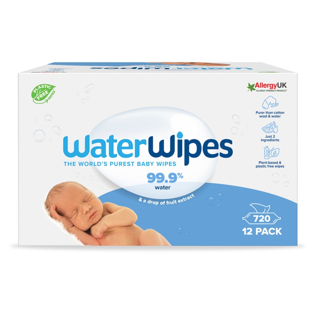Șervețele umede Biodegradabile Water Wipes,12 pachete x60 Buc, 720 Buc