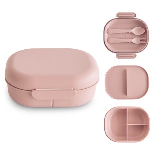 Mushie Cutie de prânz cu separator Blush