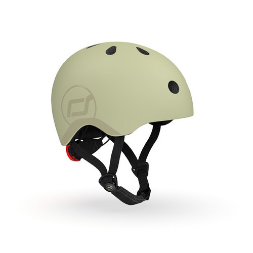 Casca de protectie pentru copii, cu sistem de reglare, Scoot & Ride Olive, XXS-S, 1 an+