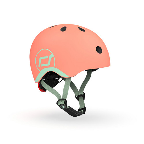 Casca de protectie pentru copii, cu sistem de reglare, Scoot & Ride Peach, XXS-S, 1 an+