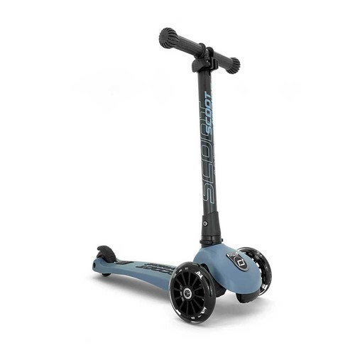 Trotineta copii pliabila cu roti luminoase Scoot & Ride HighwayKick 3 Steel, 3-6 ani