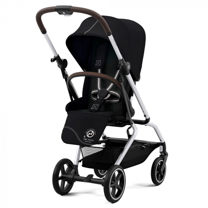 Carucior rotativ 360 pentru nou nascut Cybex Eezy S Twist Plus 2 Moon Black