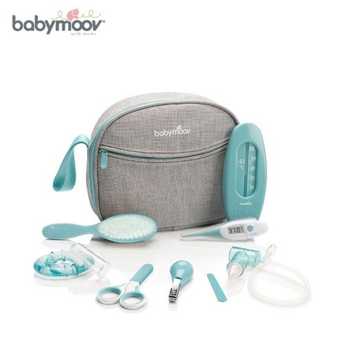 Set pentru ingrijirea bebelusului Babymoov Grooming Set Aqua, 9 piese