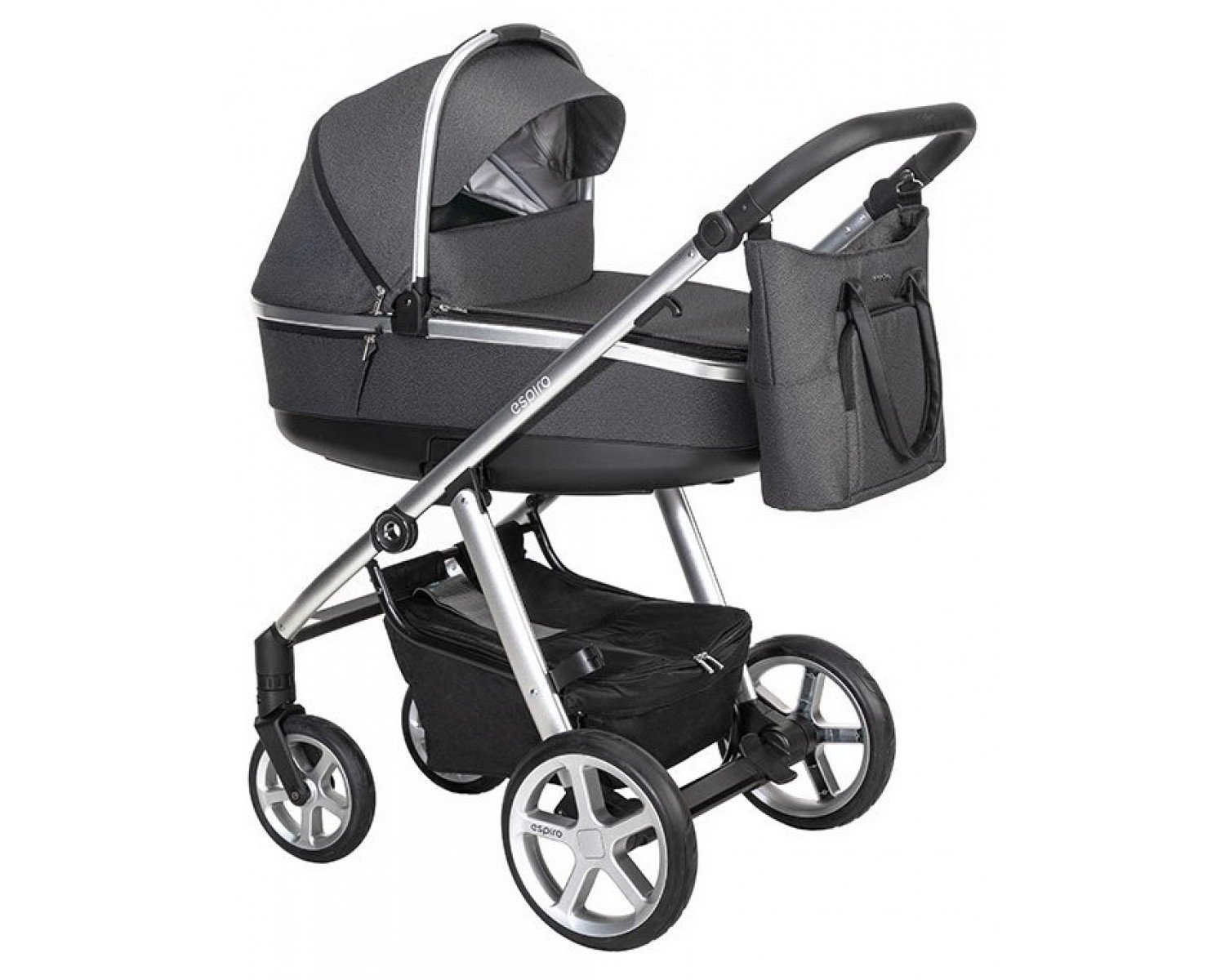 Carucior 2 in 1 Espiro Next Melange 2.1 Gel 17 Graphite street