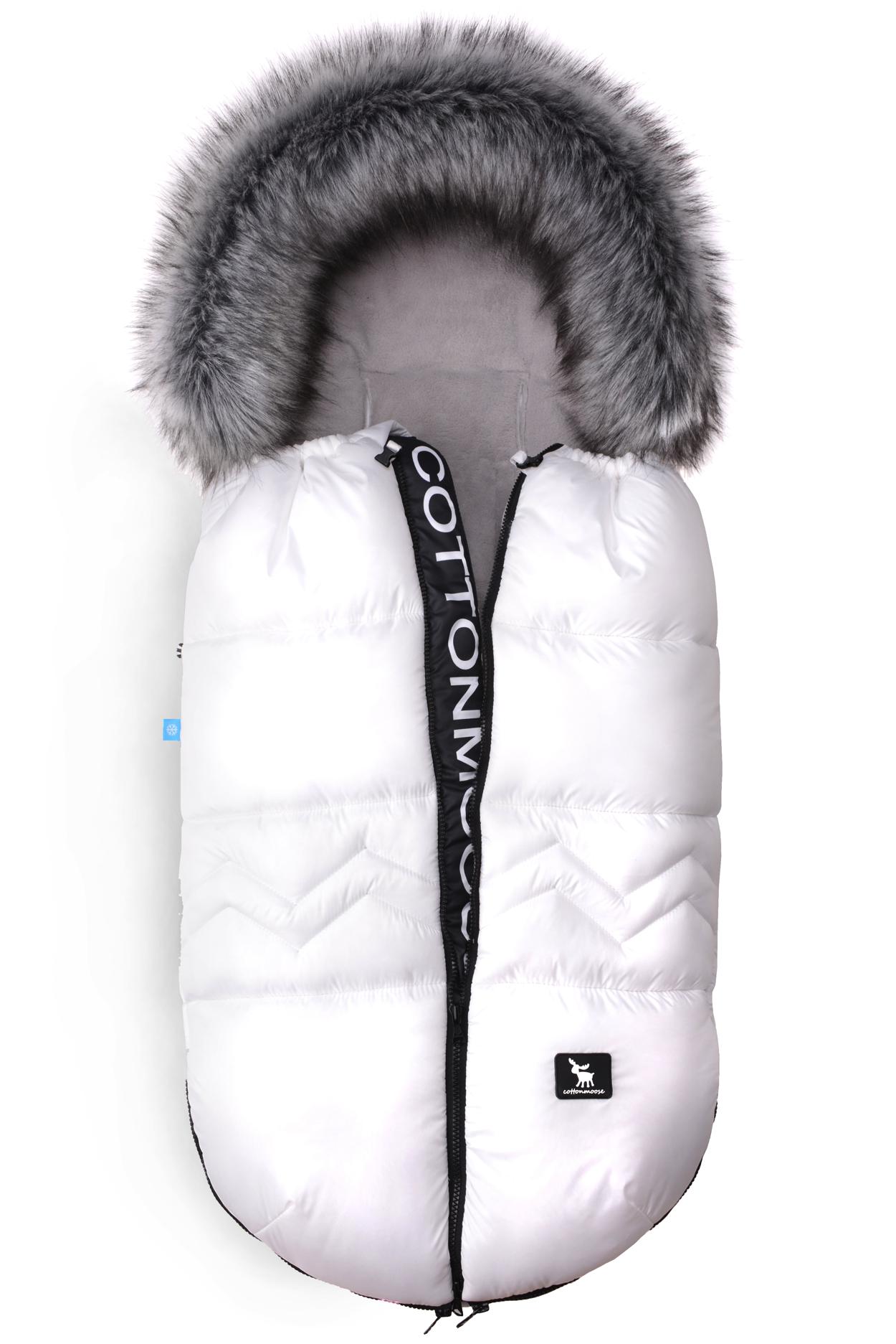 Husă de iarnă Cottonmoose pentru cărucior 0-36 luni North, White