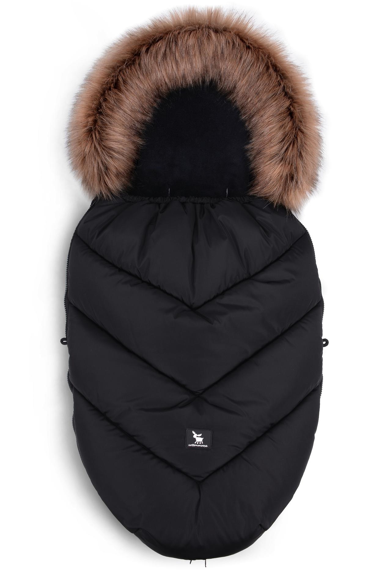 Husă de iarnă Cottonmoose pentru carucior 0-36 luni Moose, Black